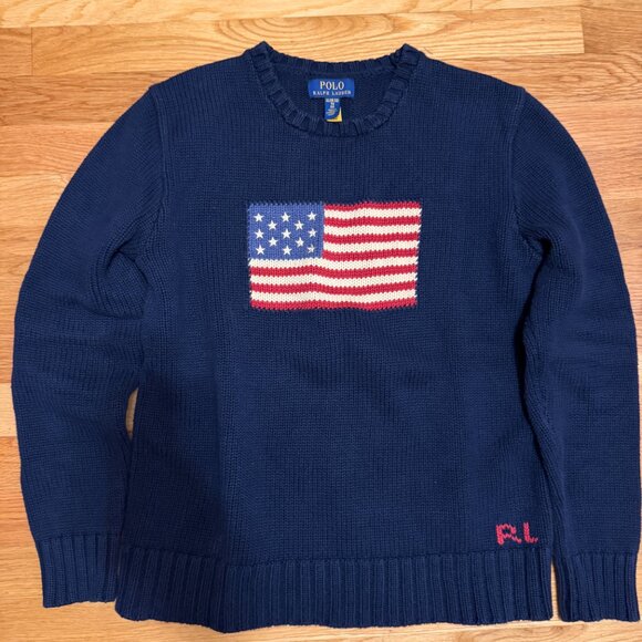 Polo Ralph Lauren Boy's Crewneck Flag Sweater - Picture 5 of 10